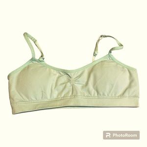 NWOT Hanes Turquoise Girls Sports Bra Size Medium